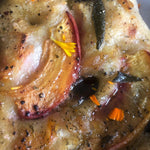 FRIDAY SEPT 6th PEACH FOCACCIA FULL LOAF porch pick up 10 am- 3pm